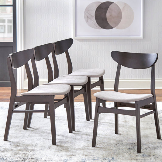 Parlin Mid-Century Dining Chairs, Set Of 4 - Walnut, Brown
