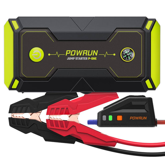 P-One Jump Starter, 2000a Portable Jump Box - Car Jump Starter Battery Pack For Up To 8.0l Gas And 6.5l Diesel Engines, 12v Battery Jump